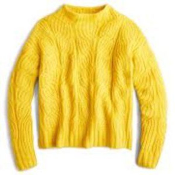 NWOT J. Crew Pointelle Cable Knit Sweater, sz Small, color Rich Olive. - Picture 5 of 7